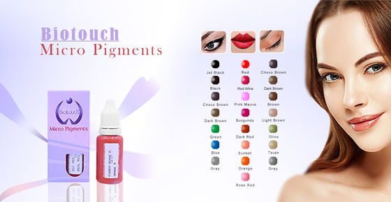 หมึกสัก Biotouch Micro Pigment สีน้ำตาลช็อคโกแลต 1/2 ออนซ์สำหรับสีสักคิ้วแต่งหน้าถาวร