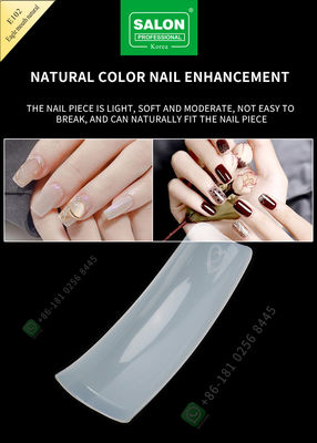 Salon Beauty เคล็ดลับเล็บปลอมเดือน Eagle ภาษาฝรั่งเศสคำอะคริลิคแบบยาวพิเศษ Half Cover Tips
