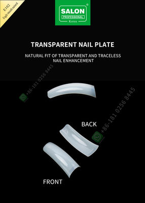 Salon Beauty เคล็ดลับเล็บปลอมเดือน Eagle ภาษาฝรั่งเศสคำอะคริลิคแบบยาวพิเศษ Half Cover Tips