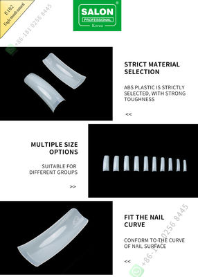 Salon Beauty เคล็ดลับเล็บปลอมเดือน Eagle ภาษาฝรั่งเศสคำอะคริลิคแบบยาวพิเศษ Half Cover Tips