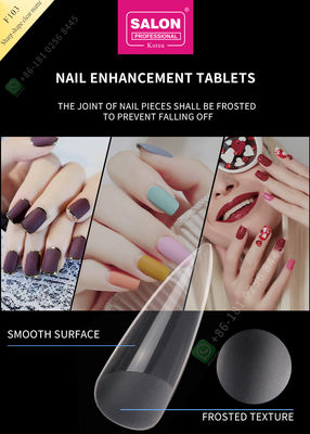 500pcs Sharp Shape Matte Lady French Style เล็บปลอมเทียมครึ่งเคล็ดลับและเล็บปลอมแบบเต็มเล็บ