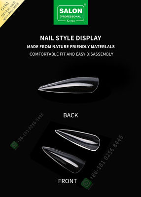 กลิ่นผลไม้ ABS รูปทรงแหลม Matte Lady เล็บปลอมเทียมสไตล์ฝรั่งเศส Half Tips and Full Cover False Nail
