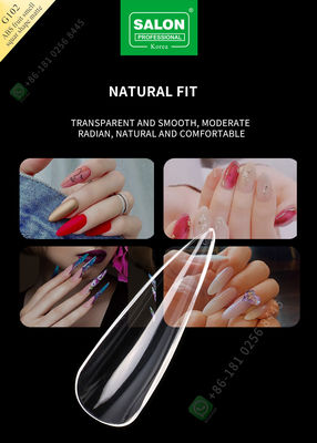 กลิ่นผลไม้ ABS รูปทรงแหลม Matte Lady เล็บปลอมเทียมสไตล์ฝรั่งเศส Half Tips and Full Cover False Nail