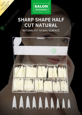 Sharp Drops รูปร่างครึ่งตัดเล็บปลอมสไตล์ฝรั่งเศสด้วย ABS Fake Nail
