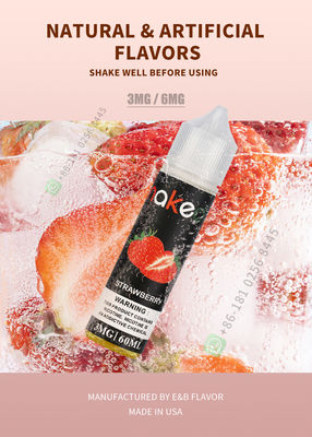 60ml Vapor Juice E Liquid สำหรับบุหรี่ไฟฟ้า Vaporing Juice รสสตรอเบอร์รี่