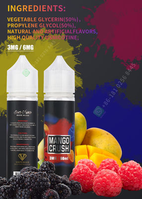 50 Flavours Vape Liquid 60ml E-Juice ส่วนผสมบริสุทธิ์ 100% สำหรับ Vape Pen