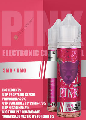 30ml 60ml Vape Juice Nic Salt ความแรงของนิโคติน 3mg 6mg