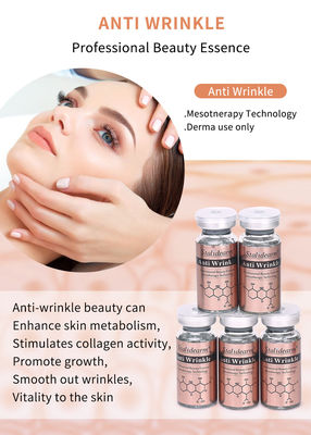 ราคาโรงงาน OEM สีเรียมต้านริ้วรอยชุด 10 มล / กระป๋องเหลวไม่มีเข็ม Mesotherapy Serum สําหรับการเยียวยาผิวหนัง