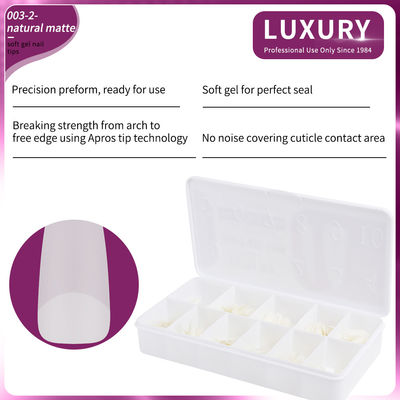 500pcs/Box Professional Natural Matte Sharp Shape Nails For DIY Manicure มิ้นเล็บปลอม สําหรับการทําลายด้วยตัวเอง