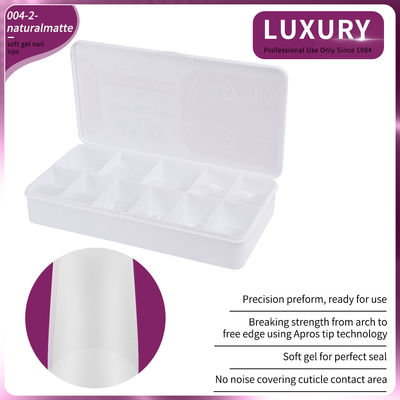 500pcs/Box Natural Matte Square Nail Tips ครอบครอบครอบ