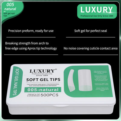500pcs/Box พิมพ์สแควร์กลางบนเล็บ เล็บเท็จธรรมชาติ ครบครอบ เล็บเท็จสําหรับผู้หญิง