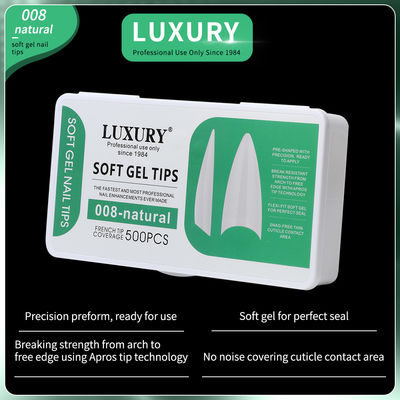 500pcs รูปทรงคมครบครันเล็บปลอมด้วยการออกแบบ Ultrathin สําหรับศิลปะเล็บ