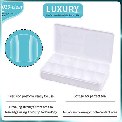 เซ็ตเล็บเท้าเยลอ่อนครบครัน รูปทรงสี่เหลี่ยมเล็บเล็บเท็จ 11 ขนาด สําหรับ Diy & Salon Manicures