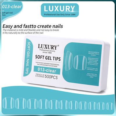 เซ็ตเล็บเท้าเยลอ่อนครบครัน รูปทรงสี่เหลี่ยมเล็บเล็บเท็จ 11 ขนาด สําหรับ Diy & Salon Manicures