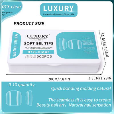 เซ็ตเล็บเท้าเยลอ่อนครบครัน รูปทรงสี่เหลี่ยมเล็บเล็บเท็จ 11 ขนาด สําหรับ Diy & Salon Manicures