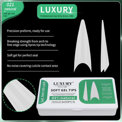 500pcs/box สติเล็ต ultra-thin Stiletto Press-On Nails Natural Seamless Sharp Shape False Nails สําหรับผู้หญิงและเด็กผู้หญิง