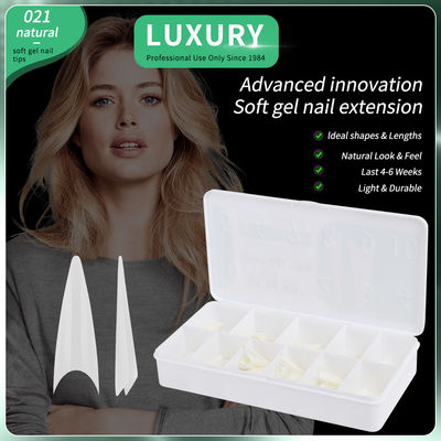 500pcs/box สติเล็ต ultra-thin Stiletto Press-On Nails Natural Seamless Sharp Shape False Nails สําหรับผู้หญิงและเด็กผู้หญิง