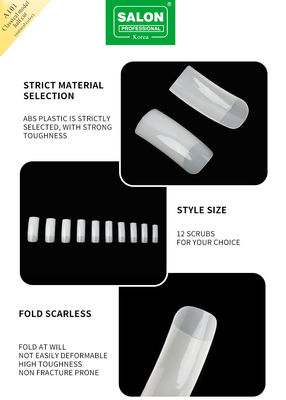 หมวกเล็บเท็จมืออาชีพ สีใสธรรมชาติ ครบครอบ มิ้นนิ้วเทียม ครึ่งครอบ หมวกเล็บฝรั่งเศส