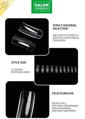 สัญลักษณ์ที่กําหนดเอง Nail Quick Building Extension Tool Full Cover Long Clear False Nail Tips เท้าเทียม