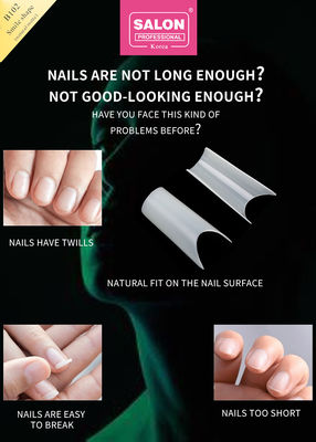 โปรเฟชั่น ABS Full Cover Gel เนื้อกระเลเทียม Long Square Press บนเล็บสําหรับการขยายเล็บที่สมบูรณ์แบบ