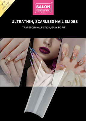โปรเฟชั่น ABS Full Cover Gel เนื้อกระเลเทียม Long Square Press บนเล็บสําหรับการขยายเล็บที่สมบูรณ์แบบ