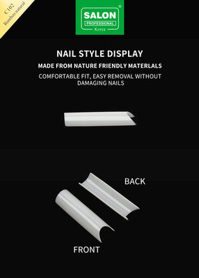 Square Full Covered Ultra-Thin ABS False Nail for Salon Nail Extensions Easy DIY Nail Art ที่บ้าน สีขาขาขาขาขาขา