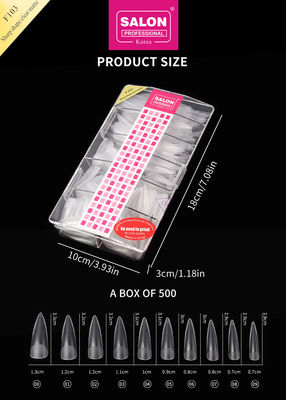 มัตต์ใส มะเขือเทศเล็บ ยาวมาก Stiletto เล็บเท็จ Shape Sharp Acrylic เล็บเท็จ