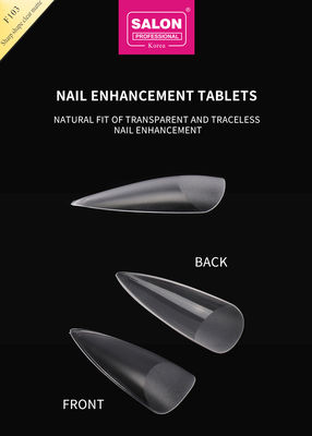 มัตต์ใส มะเขือเทศเล็บ ยาวมาก Stiletto เล็บเท็จ Shape Sharp Acrylic เล็บเท็จ