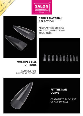 มัตต์ใส มะเขือเทศเล็บ ยาวมาก Stiletto เล็บเท็จ Shape Sharp Acrylic เล็บเท็จ
