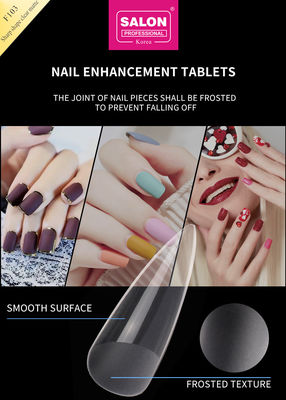 มัตต์ใส มะเขือเทศเล็บ ยาวมาก Stiletto เล็บเท็จ Shape Sharp Acrylic เล็บเท็จ