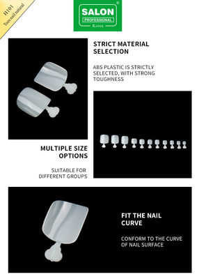 สีธรรมชาติ เท้าเท็จเซ็ตครอบครบ เท้าแอคริลิค Nail สําหรับ Salon-Finish Nail Art