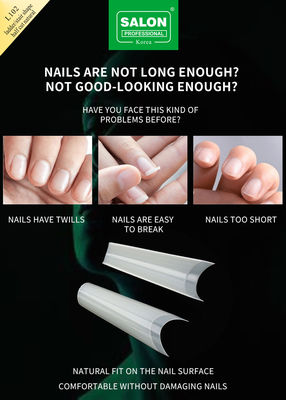 ครึ่งครอบเคล็ดลับ เครื่องแต่งเล็บแบบไม่มีรอย คิ๊ตอุปกรณ์เสริมเล็บ ultra-thin Nail Extensions DIY Nail Art
