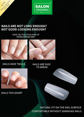 500pcs/Box ABS สาลอนมืออาชีพเล็บเท็จสําหรับ DIY nail art