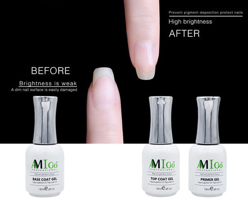 Amigo Gel Nail Polish Set UV LED หอมออกจากฐาน สีสว่าง แมท ท็อปโคต เจลเล็บอาร์ท 18 มล