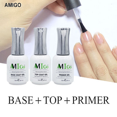 Amigo Gel Nail Polish Kit 18ml ครึ่งถาวร ละลาย UV / LED สําหรับสลอนเล็บ