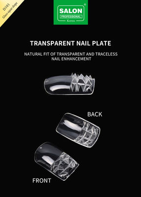 แฟชั่น สีใส เล็บปลอม ครบครอบ เล็บฝรั่งเศส การออกแบบที่กําหนดเองสําหรับ Salon nail art
