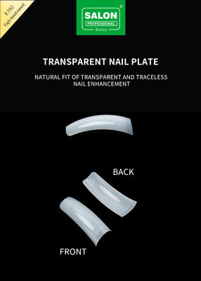 เล็บปลอมครอบครบ Natural ABS Eagle Mouth Clear ใน 12 ขนาด สําหรับร้านทําเล็บ