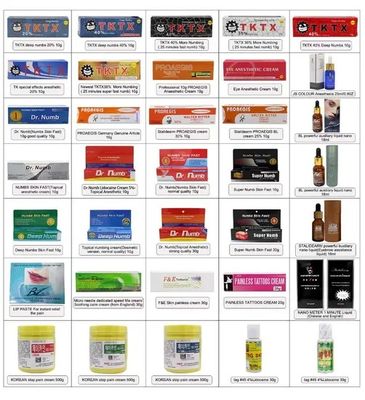 Tktx ครีมหลับ 55% 75% แท้สัก ยาทาทู แอนเนสทีสิค ลายเซอร์สัก Tktx ครีมหลับแรง Wholesale OEM Factory Price White Pink Color Tktx ครีมหลับ