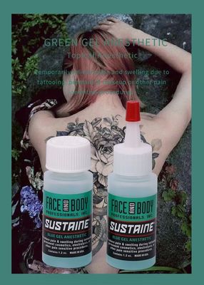 เจลผ่อนคลายรอยสักที่มีผลเร็ว มีลิโดคาอีน 2% และเททราคาอีน 1.5% เพื่อบรรเทาอาการปวดใน 1.2 oz / pcs