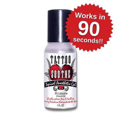 เจลผ่อนคลายรอยสักที่มีผลเร็ว มีลิโดคาอีน 2% และเททราคาอีน 1.5% เพื่อบรรเทาอาการปวดใน 1.2 oz / pcs