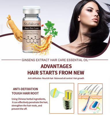 เซรั่มป้องกันผมร่วง 10ml พืชส่วนผสมเซรั่มเจริญเติบโตของเส้นผมตามธรรมชาติ Microneedling