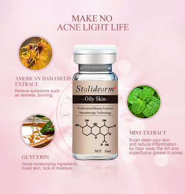 เซรั่มสมุนไพรออร์แกนิกต่อต้านสิวฉลากที่กำหนดเอง Dermapen Face Essence สำหรับผิวมัน