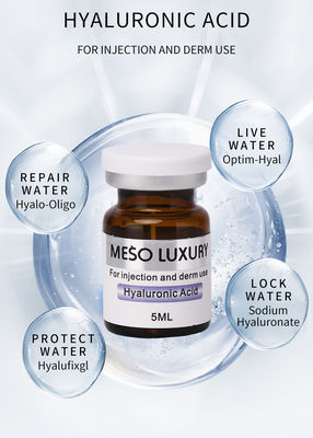 ฉลากส่วนตัวให้ความชุ่มชื้น Hyaluronic Acid Serum การฉีด Mesotherapy สุดหรูสำหรับใบหน้าที่อายุน้อยกว่า