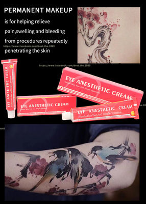 ครีมทาตาชาขาวสีชมพู 30g ครีมแต่งหน้าถาวร Lidocaine ครีมสีต่อต้านอาการบวมที่มีประสิทธิภาพสูง