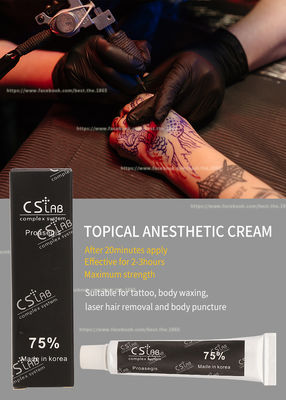 CS Lab 75% Numb Anesthetic Cream สักเฉพาะที่ Numbing Cream สำหรับ Lip Eyebrow Tattoo Microneedling