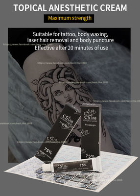 CS Lab 75% Numb Anesthetic Cream สักเฉพาะที่ Numbing Cream สำหรับ Lip Eyebrow Tattoo Microneedling