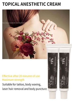 CS Lab 75% Numb Anesthetic Cream สักเฉพาะที่ Numbing Cream สำหรับ Lip Eyebrow Tattoo Microneedling