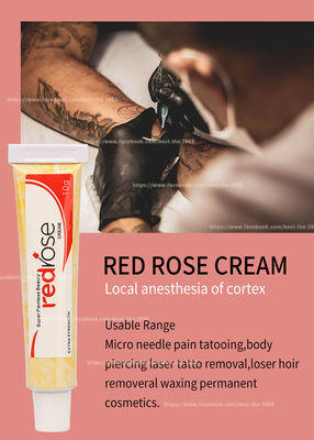 Red Rose Numb Anesthetic Cream 10g แต่งหน้าถาวร Lidocaine Numbing Cream ใช้ 20 นาทีชาสำหรับ 5-6 ชั่วโมง
