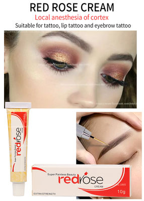 Red Rose Numb Anesthetic Cream 10g แต่งหน้าถาวร Lidocaine Numbing Cream ใช้ 20 นาทีชาสำหรับ 5-6 ชั่วโมง