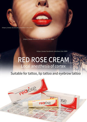 Red Rose Numb Anesthetic Cream 10g แต่งหน้าถาวร Lidocaine Numbing Cream ใช้ 20 นาทีชาสำหรับ 5-6 ชั่วโมง